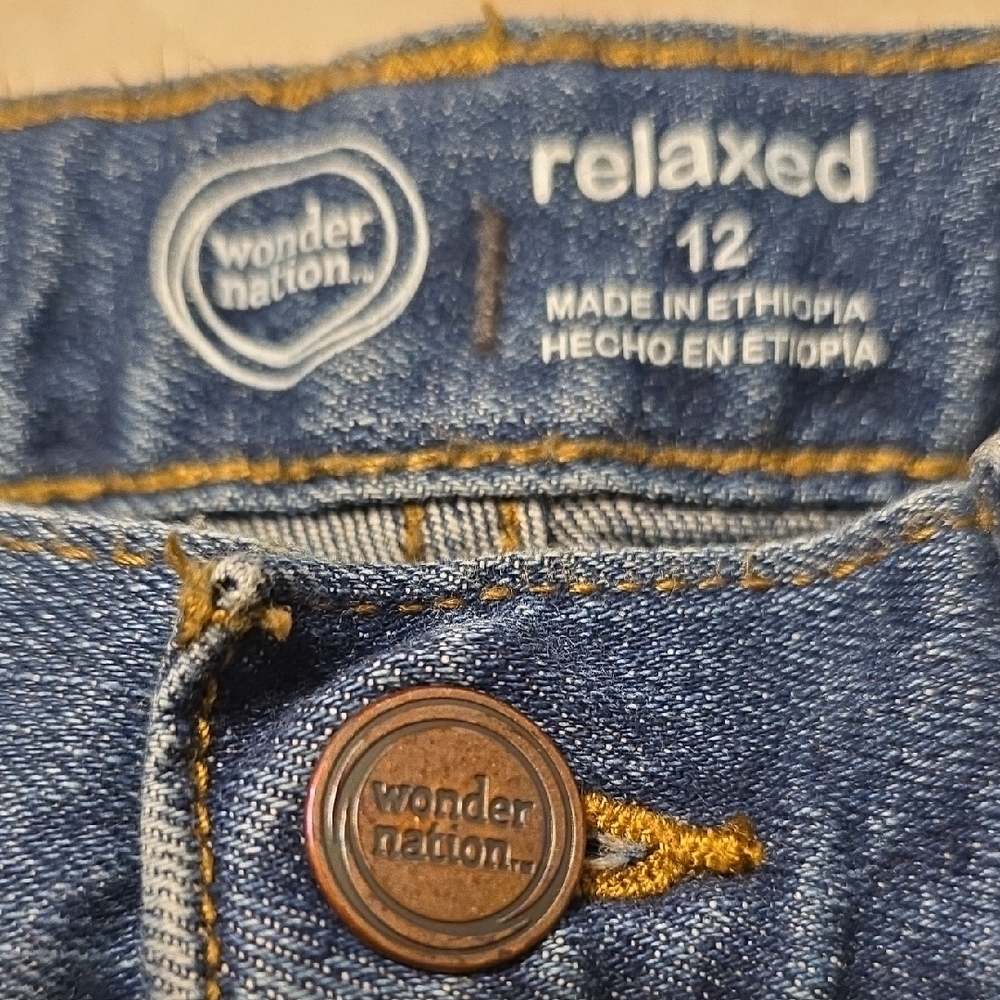 Wonder Nation |Boy's | Classic Blue| Relaxed |Straight Jeans | Great Cond | 0212 - Picture 2 of 8